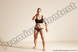 Underwear Martial art Woman White Moving poses Average long colored Dynamic poses Academic